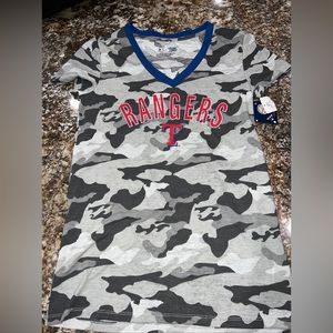 MLB Texas Rangers Women v-neck Tshirt S Genuine Merchandise By Campus Lifestyle